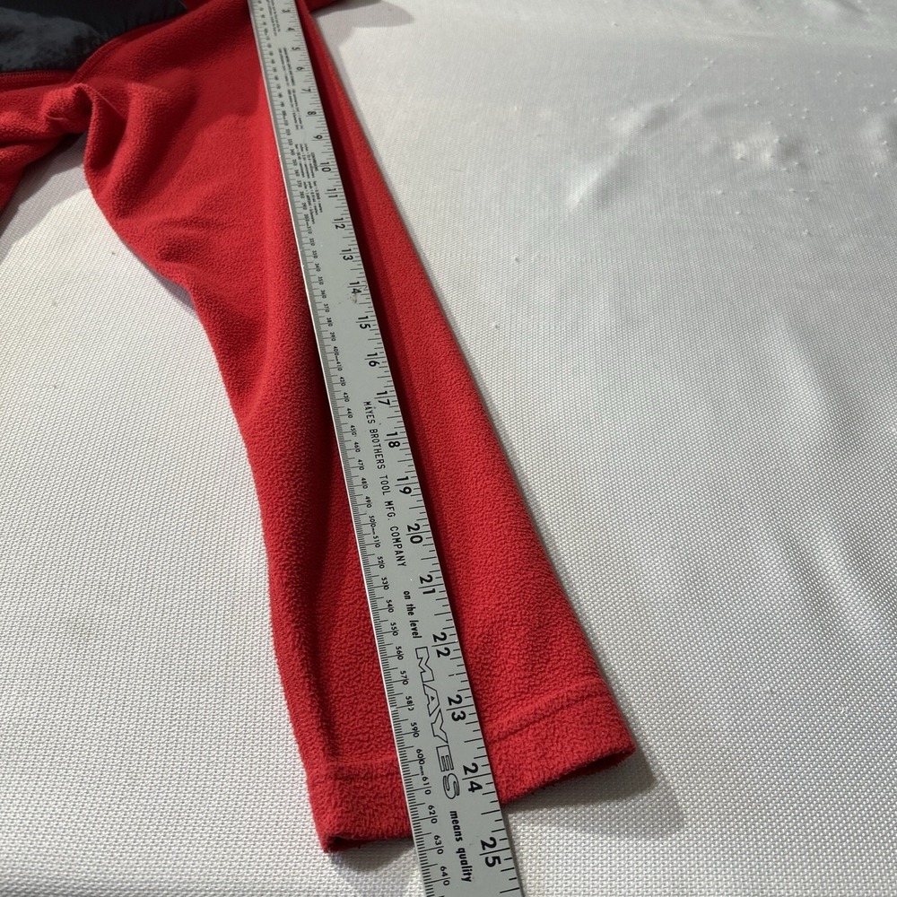 The North Face 1/4 Zip Fleece Pullover Mens Size Small Red Gray Long sleeve - Picture 6 of 9